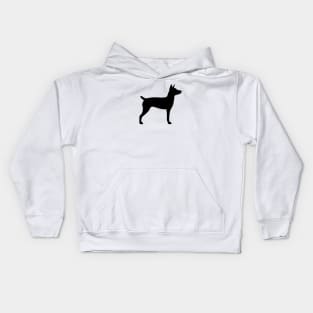 Rat Terrier Silhouette Kids Hoodie